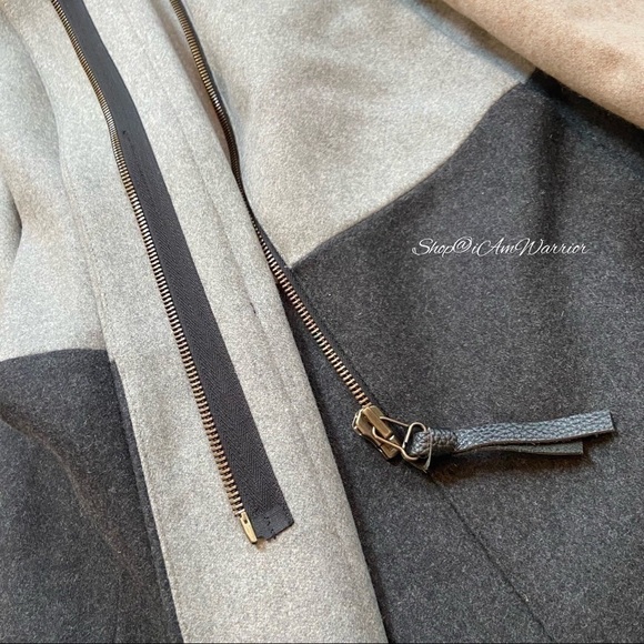 J.Crew funnel neck color-block Italian wool coat *shop@iamwarrior - Picture 8 of 10